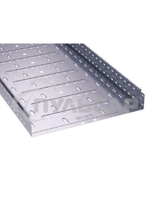 Лоток листовой перфорированный 400х80 L3000 сталь 1мм ДКС 35306