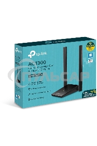 Адаптер TP-Link AC1300Mbps Dual-band High-Gain wireless USB adapter, 867Mbps at 5G and 400Mbps at 2.4G, two high gain antennas, USB 3.0, USB extension cable, support wave 2 MU-MIMO, full compatible with Windows and macOS.