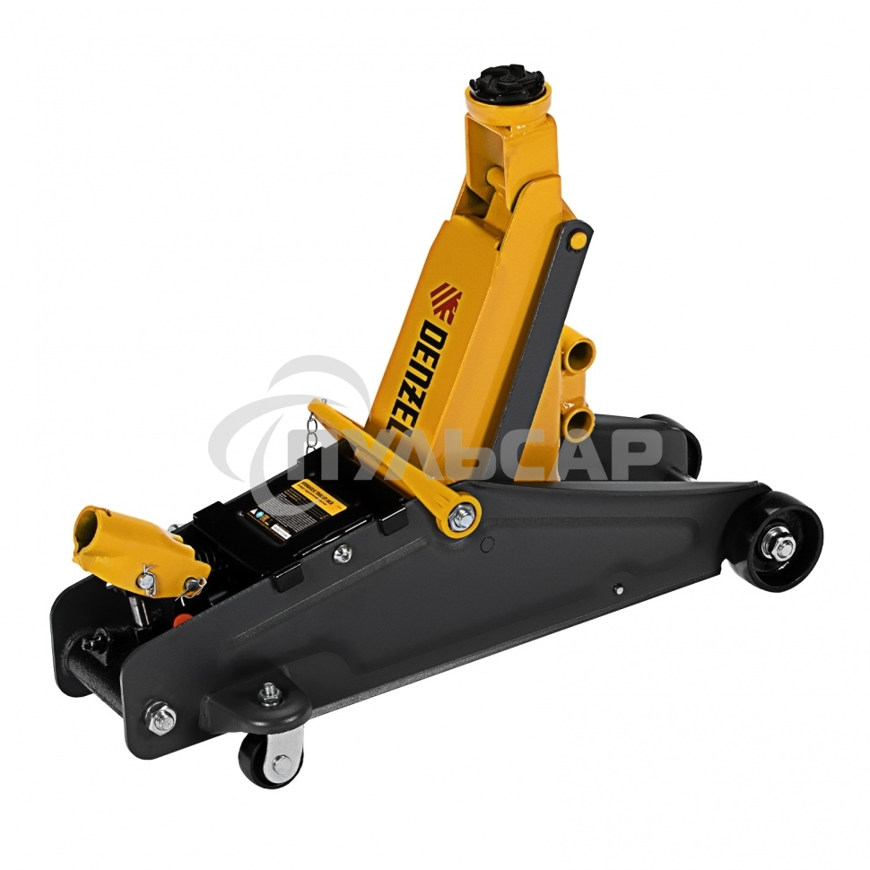 Домкрат гидравлический подкатной с фиксатором Denzel 2,8 т, 135-385 мм 51155