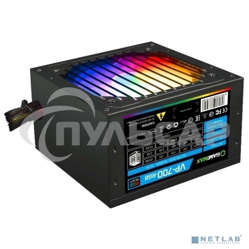 Блок питания GameMax VP-700-RGb, 700Вт, 80 PLUS Bronze, 120мм, черный
