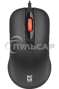 Мышь проводная Defender Omega MB-522 черный, 1600 dpi, USB, кнопки - 4