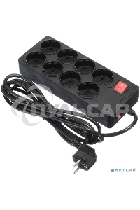 Сетевой фильтр Buro 800SH-5-B 5м (8 розеток) черный (коробка)