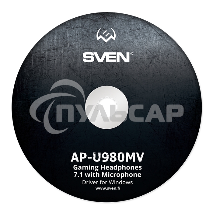 Гарнитура SVEN AP-U980MV, черный-синий (USB, LED, 7.1, 2.2m)