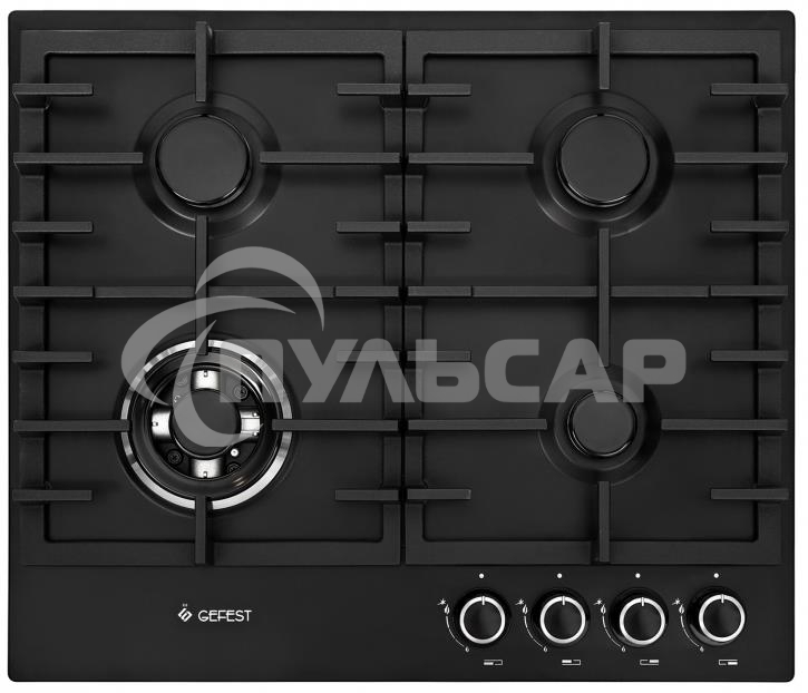 Газовая варочная панель Gefest ПВГ 1214-01 К2 черный матовый