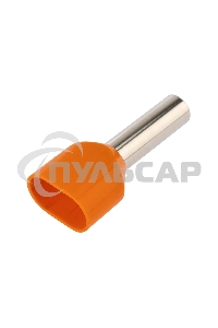 Наконечник штыревой втулочный изолированный F-12 мм 2х4 мм² (НШВи(2) 4.0-12/НГи2 4,0-12) оранжевый Rexant