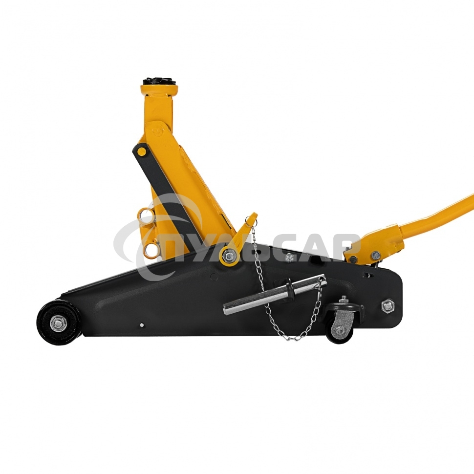 Домкрат гидравлический подкатной с фиксатором Denzel 2,8 т, 135-385 мм 51155