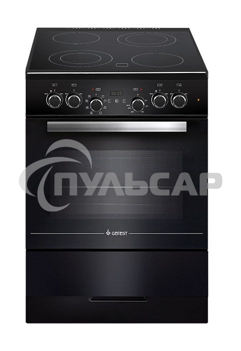 Плита электрическая Gefest ЭП Н Д 6560-03 0057 черный, конфорок 4 электрических, духовка 55 л, 60 см x 85 см x 60 см