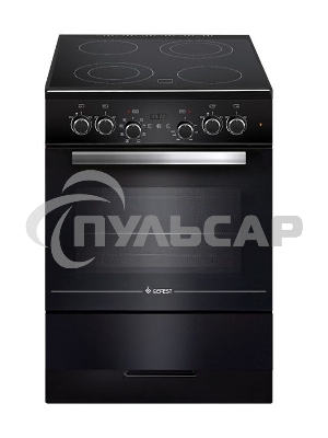 Плита электрическая Gefest ЭП Н Д 6560-03 0057 черный, конфорок 4 электрических, духовка 55 л, 60 см x 85 см x 60 см