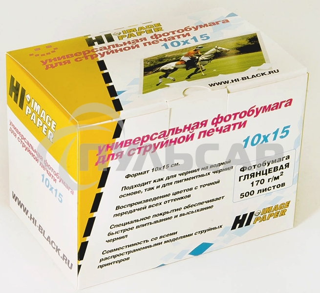 Бумага Hi-Black A210200U / H-170-4R-500 Фотобумага глянцевая односторонняя (Hi-image paper) 10x15, 170 г/м, 500 л.