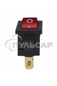 Выключатель клавишный Rexant 24V 15А (3с) ON-OFF красный с подсветкой Mini