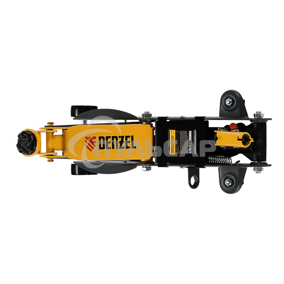 Домкрат гидравлический подкатной с фиксатором Denzel 2,8 т, 135-385 мм 51155