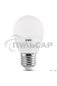 Лампа светодиодная Gauss LED Elementary Шар 7W E27 4100K 1/40 (3 лампы в упаковке)