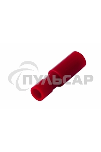 Разъем штекерный полностью изолированный гнездо 4 мм 0.5-1.5 мм² (РШПи-м 1.5-4/РШИм 1,25-5-4) красный Rexant