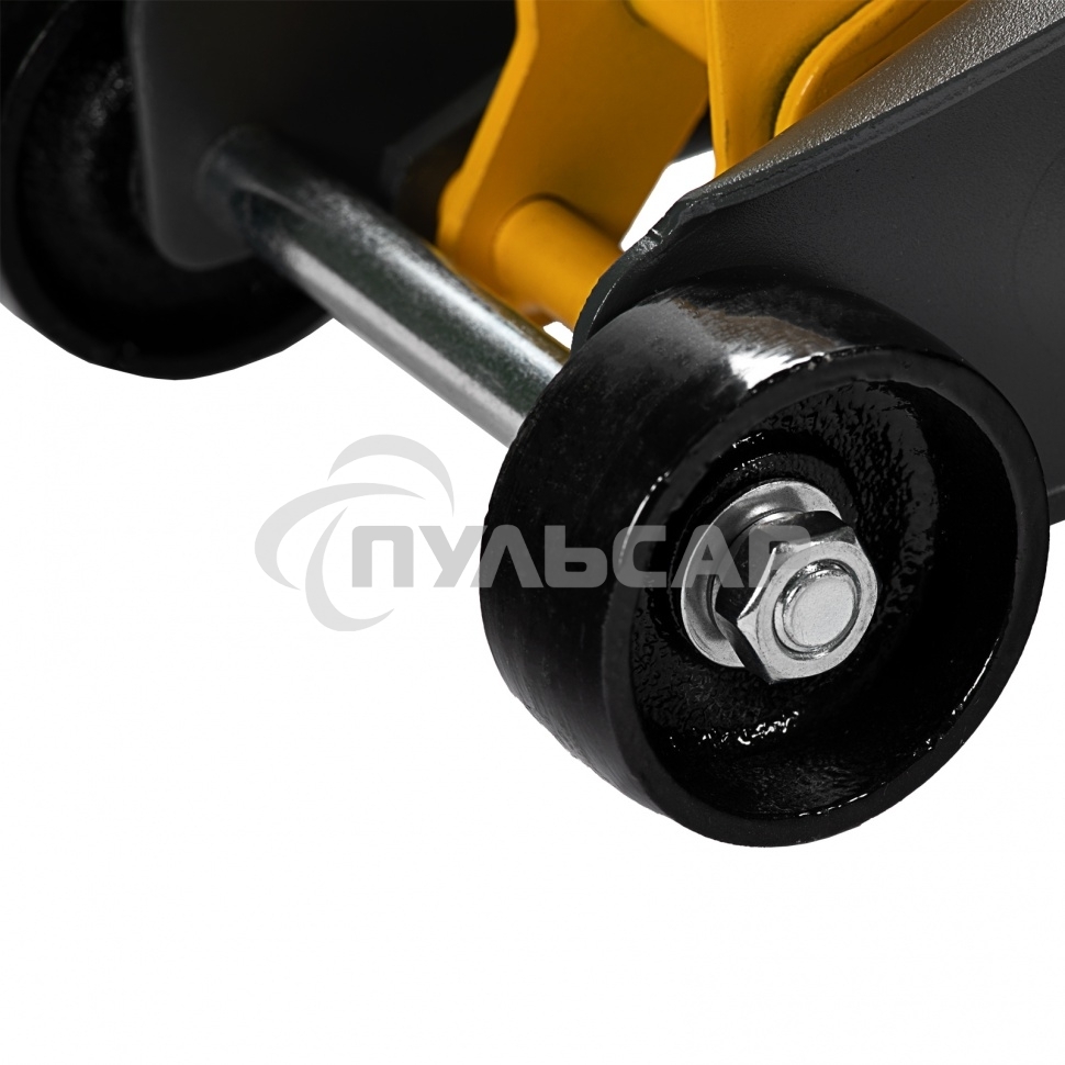 Домкрат гидравлический подкатной с фиксатором Denzel 2,8 т, 135-385 мм 51155