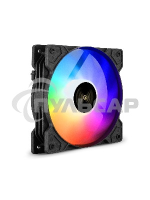 Вентилятор для корпуса ExeGate EX12025H6PMY-PWM.ARGB черный, 120 мм, 1200 об/мин, 33 дБ, 6 pin