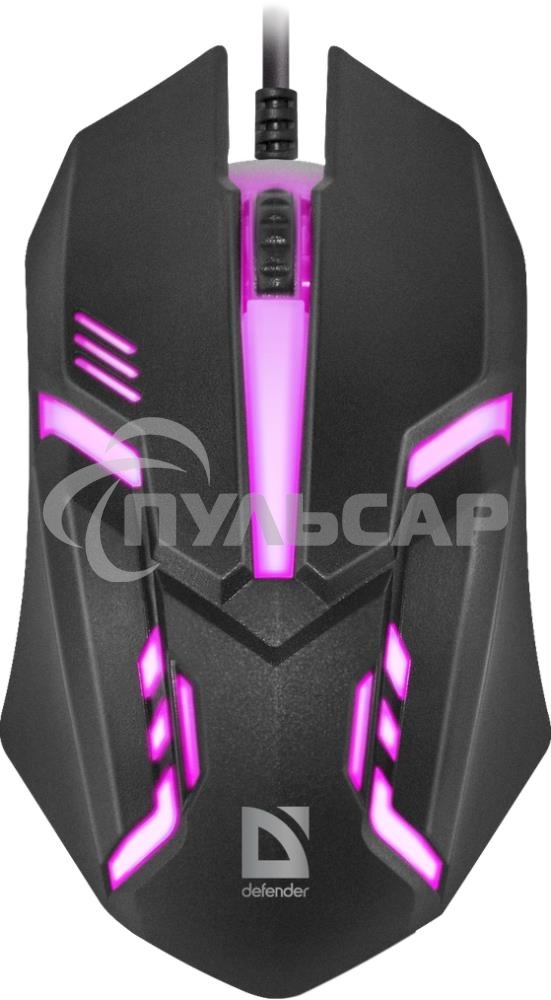 Мышь проводная Defender Cyber MB-560L черный, 1200 dpi, USB, кнопки - 3