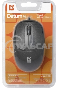 Мышь проводная Defender Datum MS-980 черный, 1000 dpi, USB, кнопки - 3