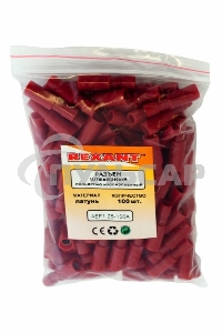 Разъем штекерный полностью изолированный гнездо 4 мм 0.5-1.5 мм² (РШПи-м 1.5-4/РШИм 1,25-5-4) красный Rexant