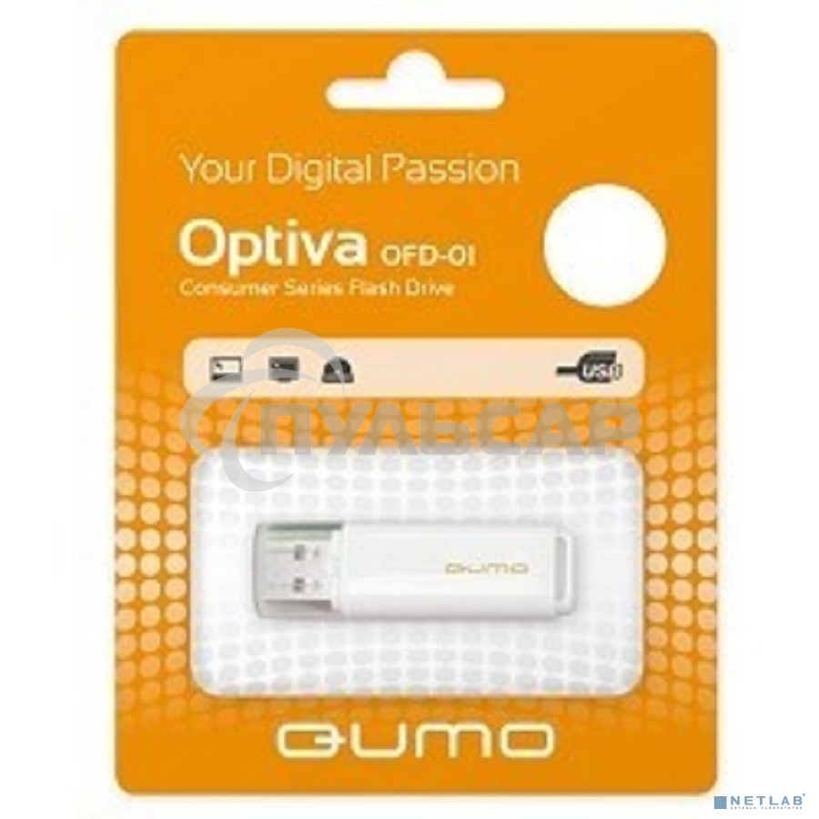 Флешка USB QUMO 16 Gb Optiva 01 White QM16GUD-OP1-белый