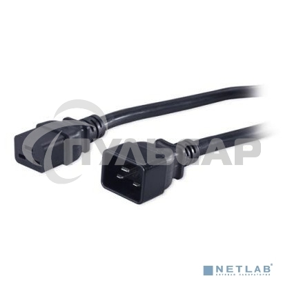 Кабель Hyperline PWC-IEC19-IEC20-3.0-BKКабель питания IEC 320 C19 - IEC 320 C20 (3x1.5), 3 м