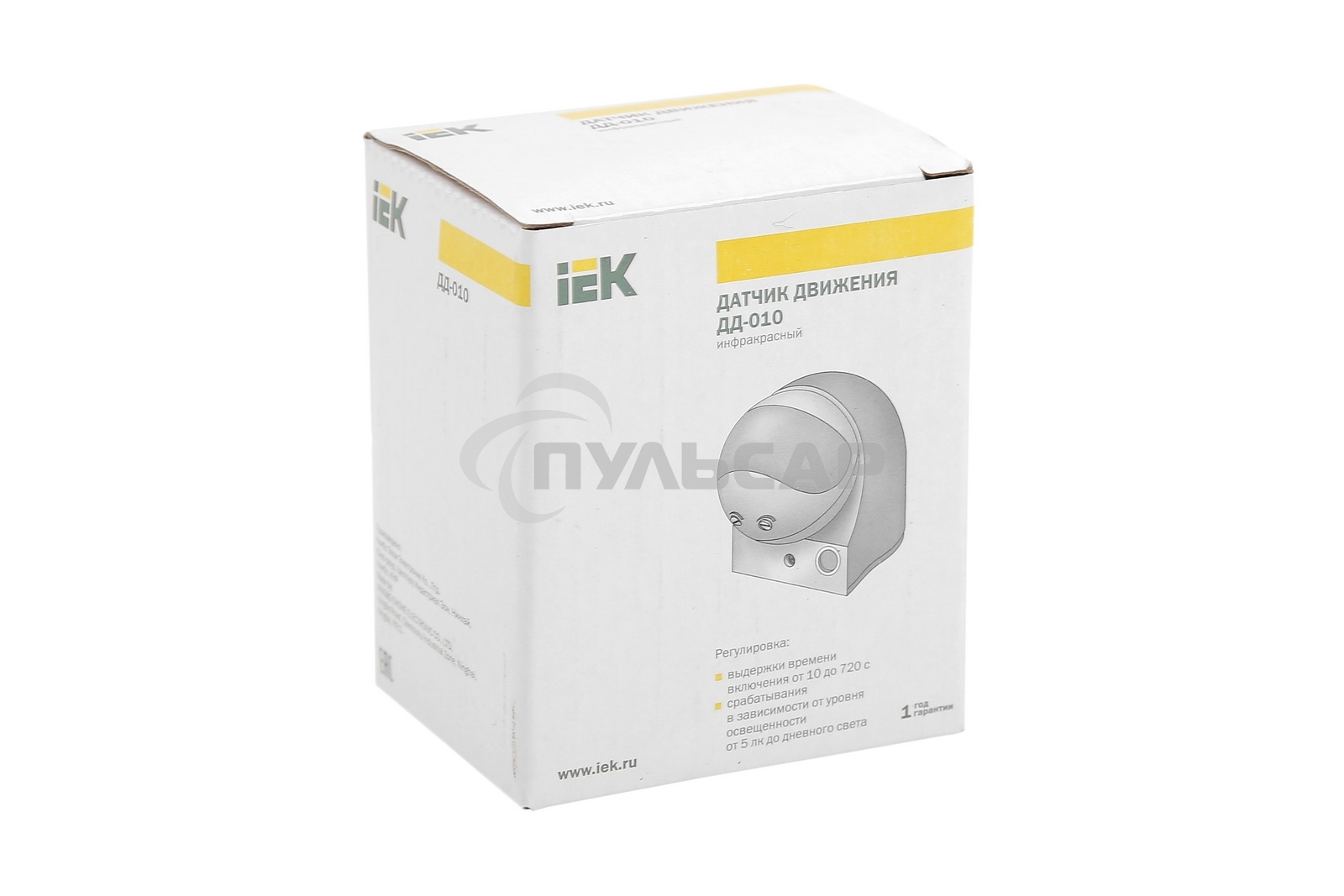 Детектор движения ДД 010 1100Вт угол. обз. 180град. IP44 бел. ИЭК LDD10-010-1100-001