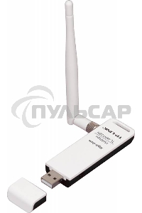 Адаптер TP-Link SOHO TL-WN722N 150Mbps High Gain Wireless N USB Adapter with Cradle, 1T1R, 2.4GHz, 802.11n/g/b, 1 detachable antenna
