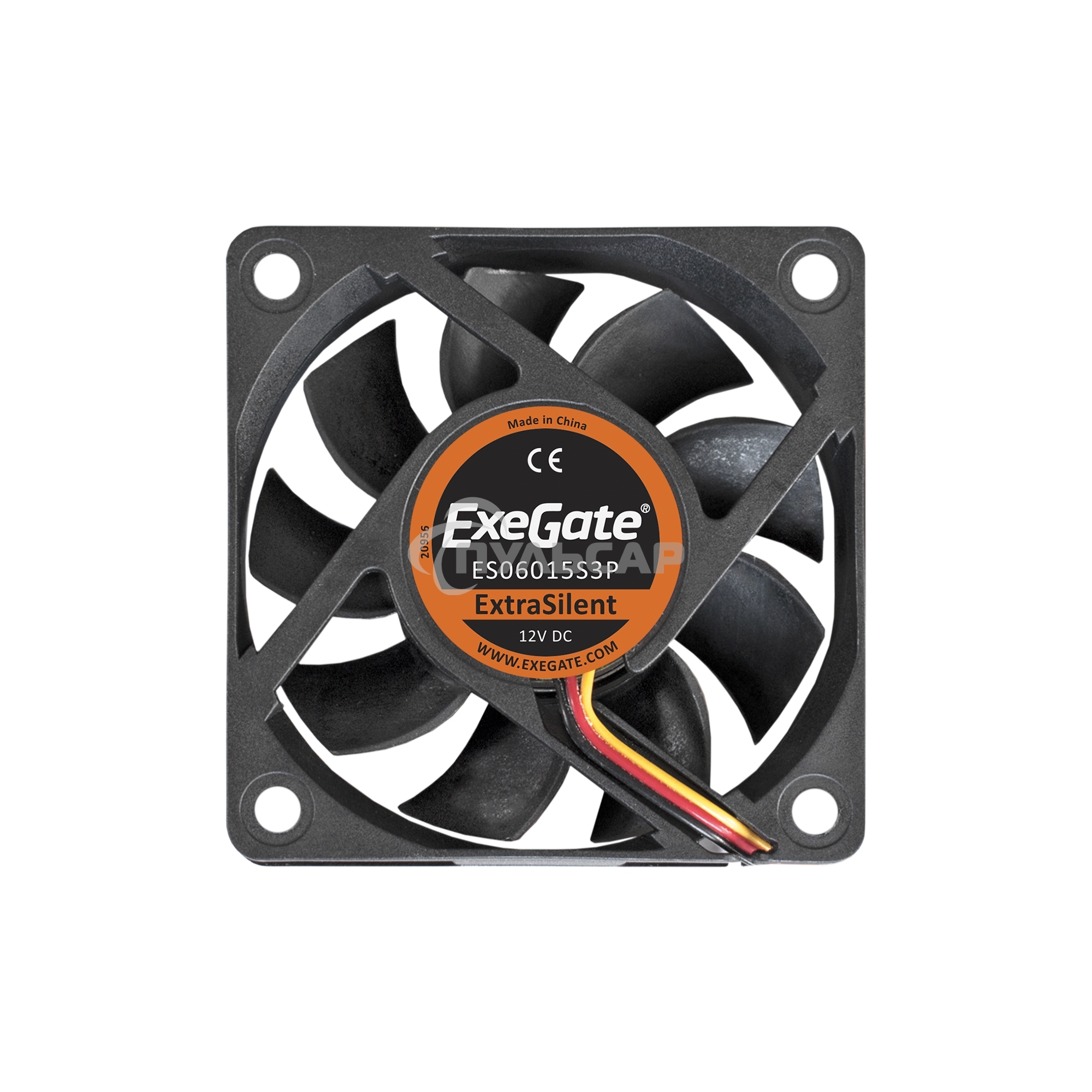 Вентилятор для корпуса ExeGate ExtraSilent ES06015S3P черный, 60 мм, 2500 об/мин, 17 дБ, 3 pin