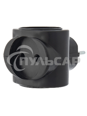 Тройник электрический биметалл 220 В 6 А черный Rexant