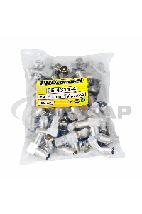 Переход гнездо F-штекер TV угловой PROCONNECT