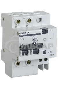 Выключатель автоматический дифференциального тока Iek MAD15-2-016-C-030 АД12 2Р 16А 30мА GENERICA