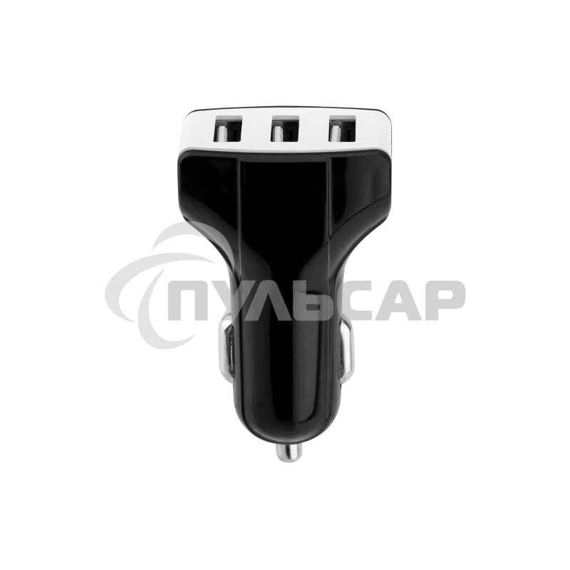 Зарядное устройство в прикуриватель Rexant 3 x USB, 1000mA, черный