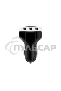 Зарядное устройство в прикуриватель Rexant 3 x USB, 1000mA, черный