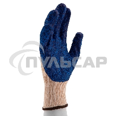 Перчатки трикотажные, вспененное нитрильное покрытие, размер L, 15 класс вязки Сибртех