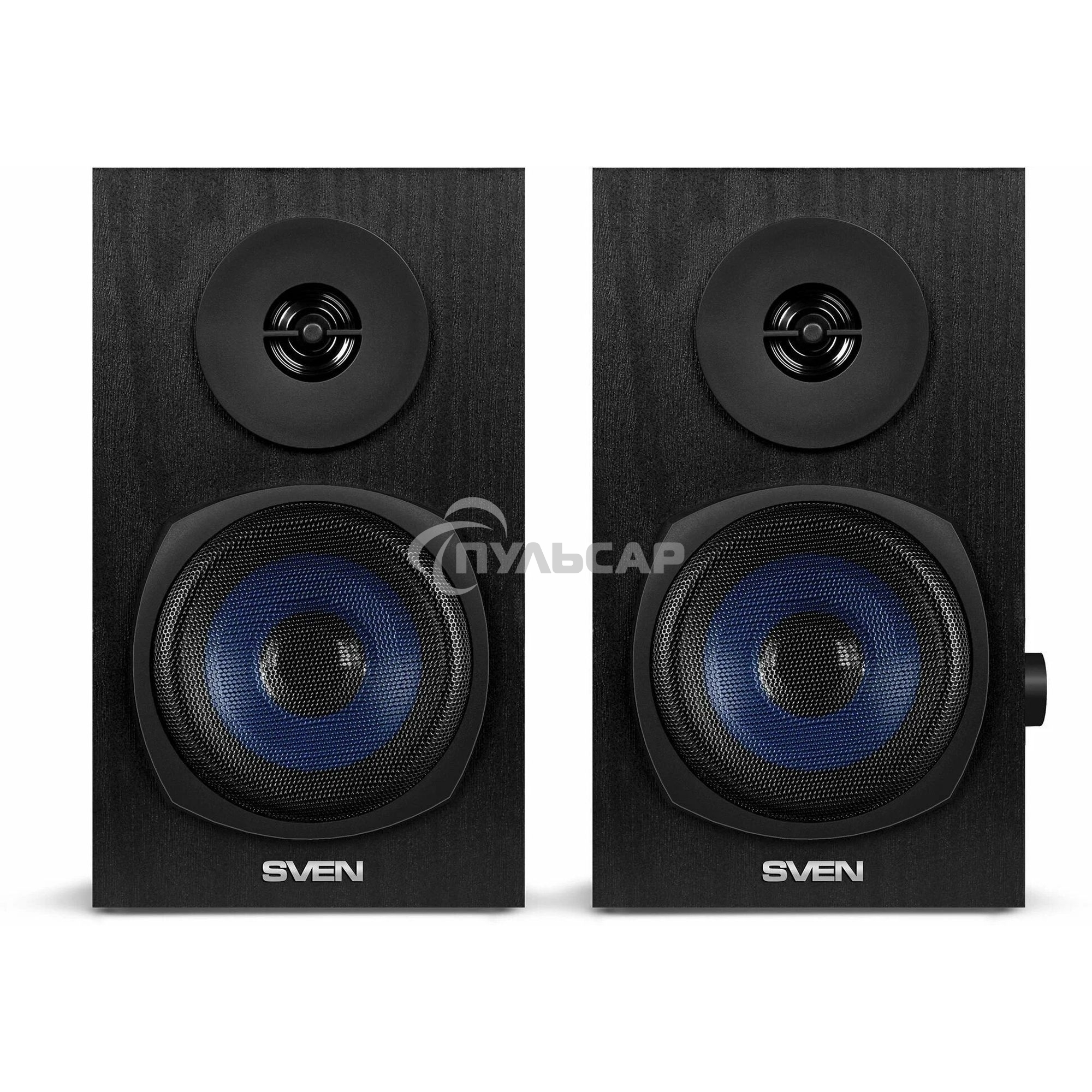Акустическая система 2.0 SVEN SPS-576 черные (2x4W, Bluetooth, дерево)