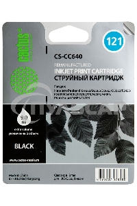 Картридж струйный Cactus CS-CC640 №121 черный (6 мл.) для HP DJ D1663/D2563/D2663/D5563/F2423/F2483/F2493/F4213/F4275/F4283/F4583/PS C4683/C4783