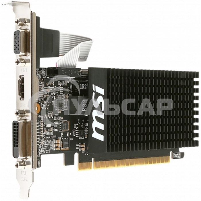 Видеокарта MSI PCI-E GT 710 2GD3H LP nVidia GeForce GT 710 2048Mb 64bit DDR3 954/1600 DVIx1/HDMIx1/CRTx1/HDCP Ret low profile