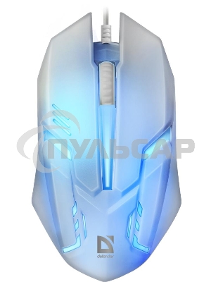 Мышь проводная Defender Cyber MB-560L белый, 1200 dpi, USB, кнопки - 3