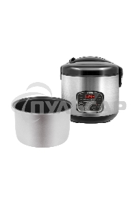 Мультиварка Centek CT-1490 (сталь)скороварка,1000Вт; 5.0л, 8 программ, ненагр крышка, а/п покр(4)