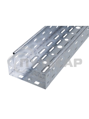 Лоток листовой перфорированный 100х80 L3000 сталь 0.7мм ДКС 35302