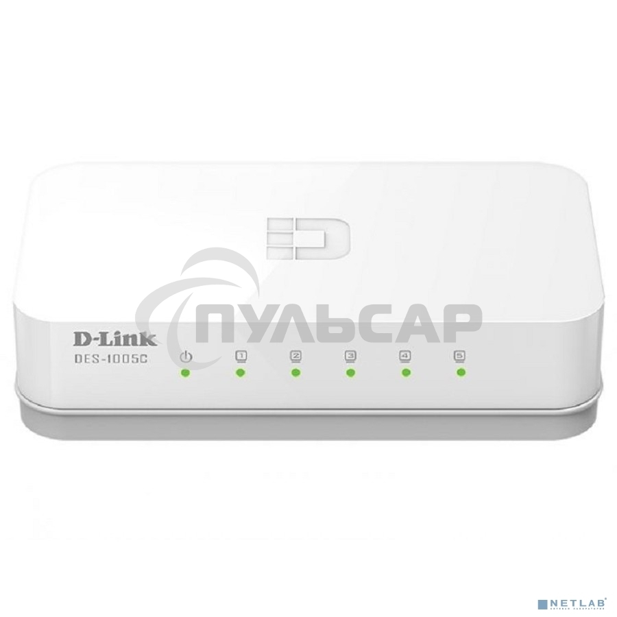 Коммутатор D-Link DES-1005C/B1A, 5-port UTP 10/100Mbps Auto-sensing, Stand-alone, Unmanaged Palm-top Fast Ethernet Switch
