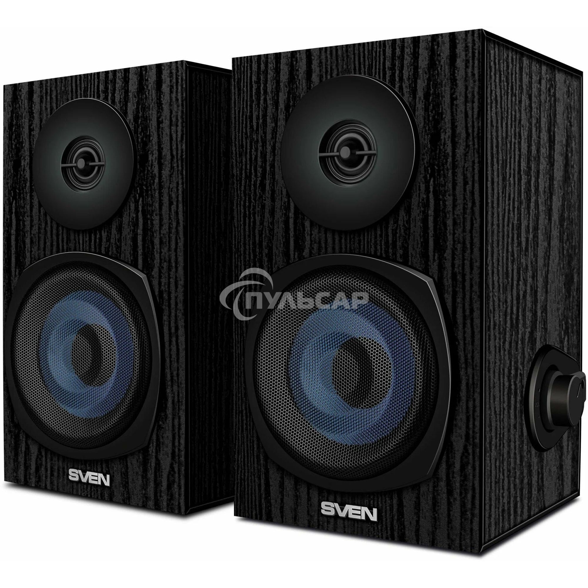 Акустическая система 2.0 SVEN SPS-576 черные (2x4W, Bluetooth, дерево)