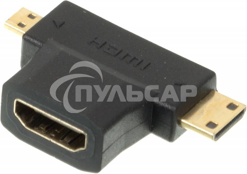 Переходник HDMI + Mini HDMI (Male) HDMImicro (m)/HDMI19 (f)