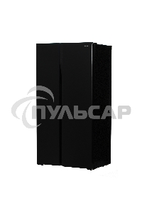 Холодильник Hyundai CS5003F черное стекло двухкамерный Side by Side 331/165л морозилка сбоку