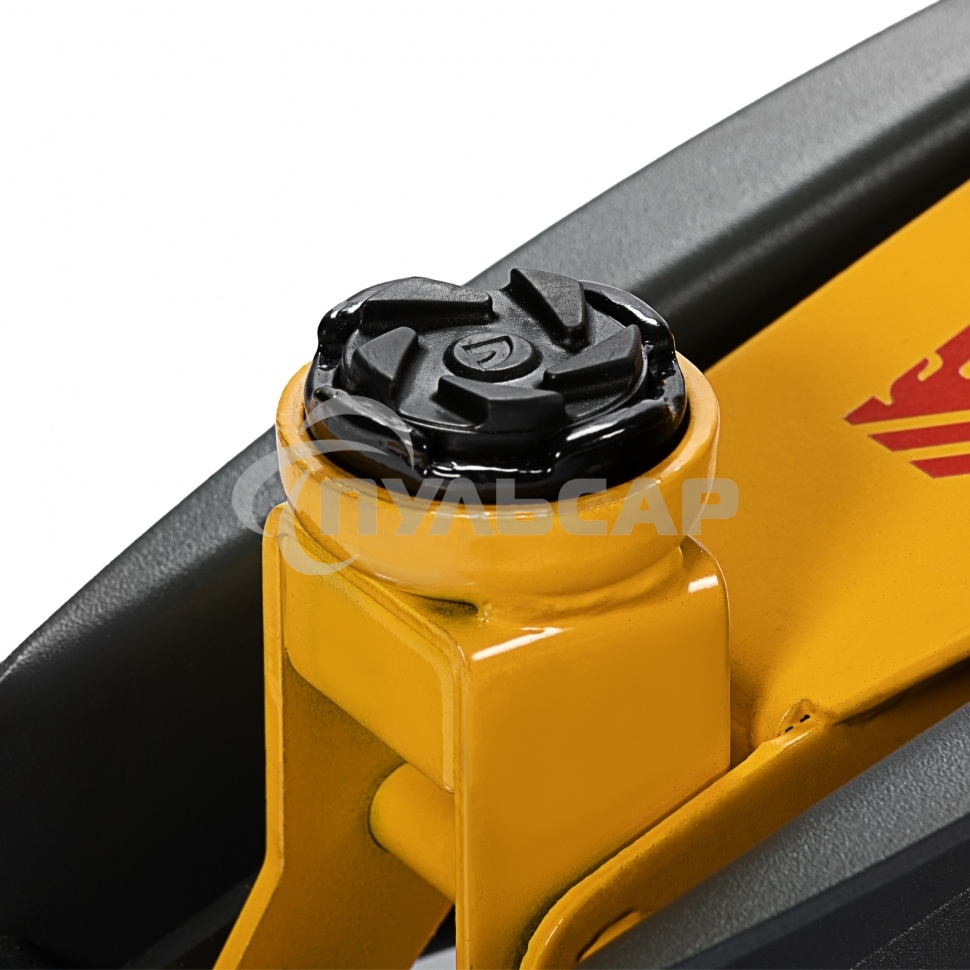 Домкрат гидравлический подкатной с фиксатором Denzel 2,8 т, 135-385 мм 51155