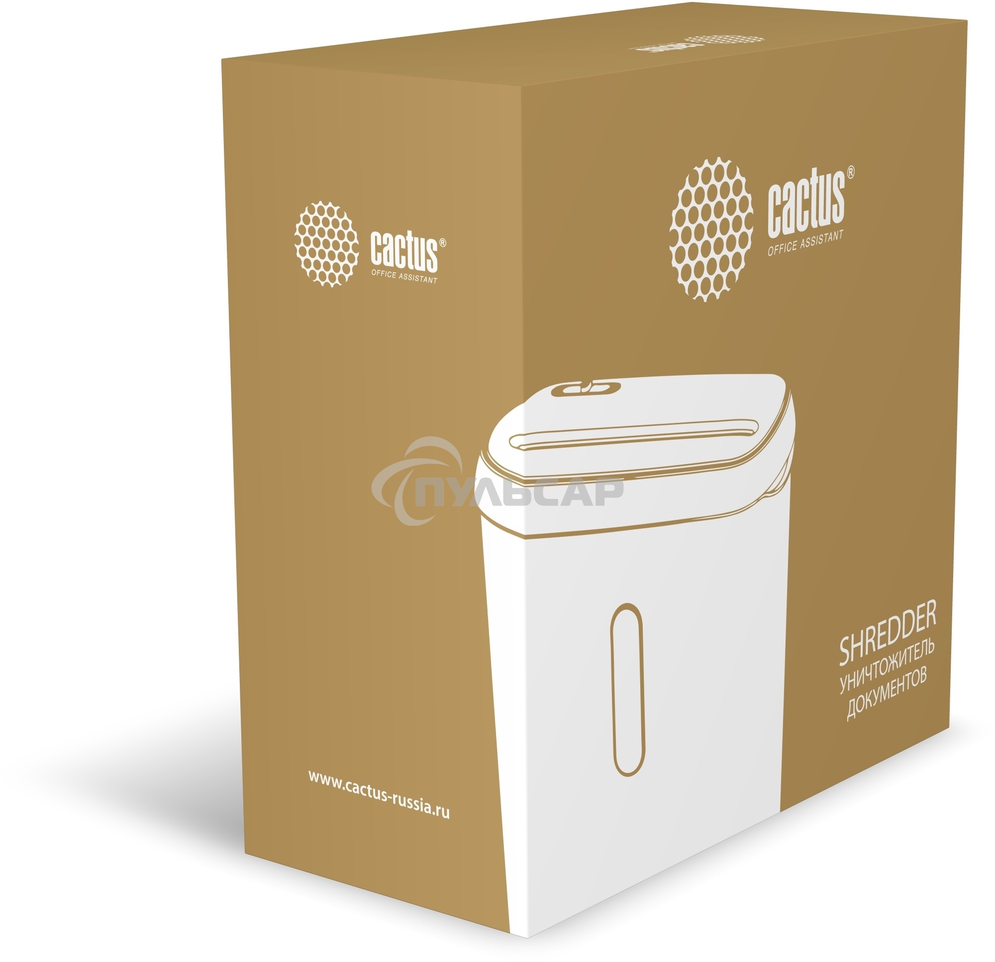 Шредер Cactus CS-SH-A1, (секр.Р-2) ленты 6.лист. 8лтр.