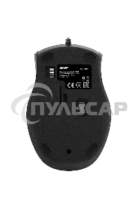 Мышь проводная Acer OMW020 черный, 1600 dpi, USB, кнопки - 4