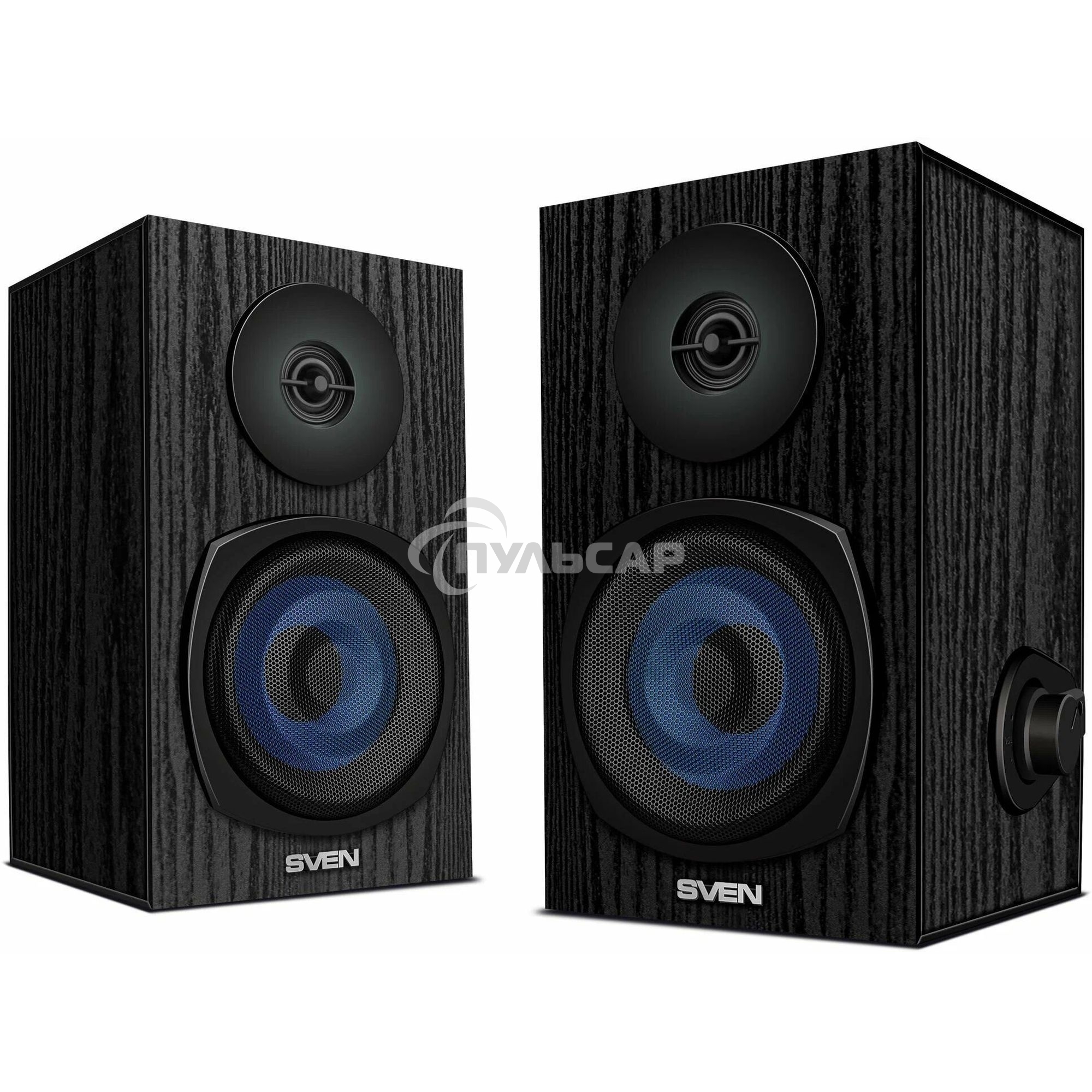 Акустическая система 2.0 SVEN SPS-576 черные (2x4W, Bluetooth, дерево)