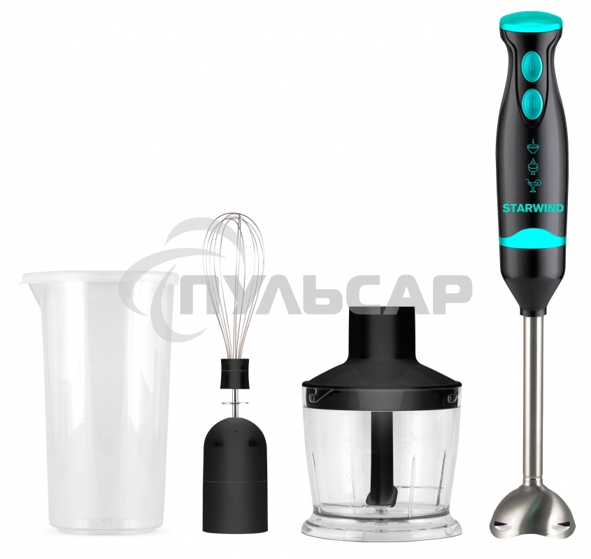 Блендер погружной Starwind SBP2322b 800Вт темно-серый/бирюзовый