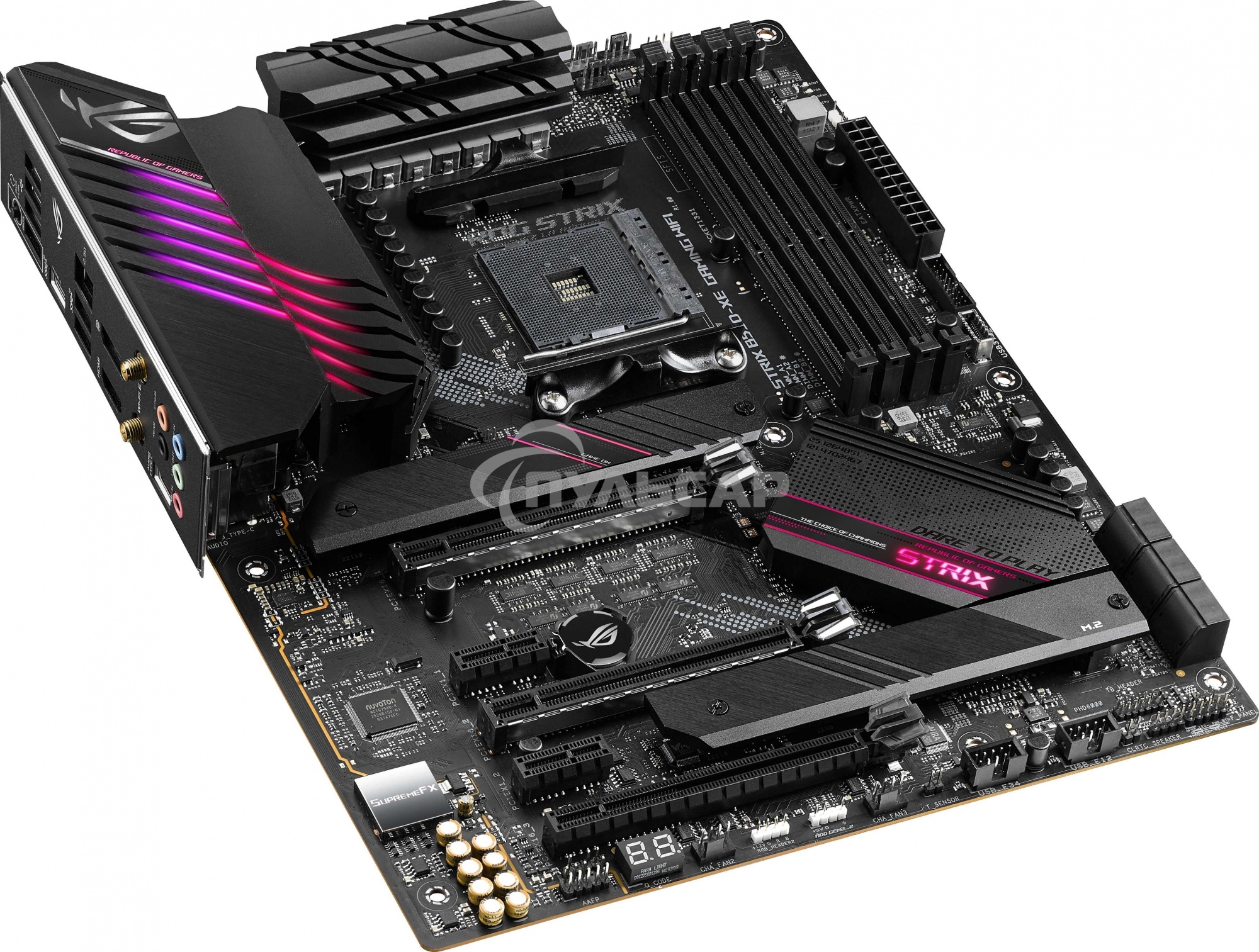 Материнская плата ASUS ROG STRIX B550-XE GAMING WIFI, AM4, AMD B550, 4xDDR4, 6xSATA, 2xM.2, 1xPCI-E 4.0 x16, 1xPCI-E 4.0 x8, 1xPCI-E 3.0 x4, 1xHDMI, 1xDP, 1x 2.5Gb LAN, 2xUSB-A 3.2 Gen 2, 1xUSB-C 3.2 Gen 2, 4xUSB 2.0, 5x3.5 мм, 7.1, Standard-ATX