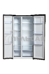 Холодильник Hyundai CS5003F черное стекло двухкамерный Side by Side 331/165л морозилка сбоку